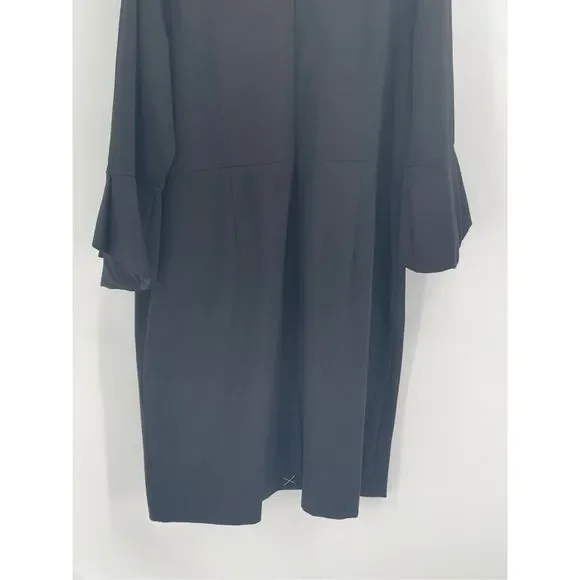 Talbots Dress Women’s Plus Size 22 W Black Bell Ruffle 3/4 Sleeve New‎ - Picture 10 of 12